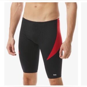 TYR Black and Red Swim Jammer Swimsuit ,Size 32-MSRP $59.99